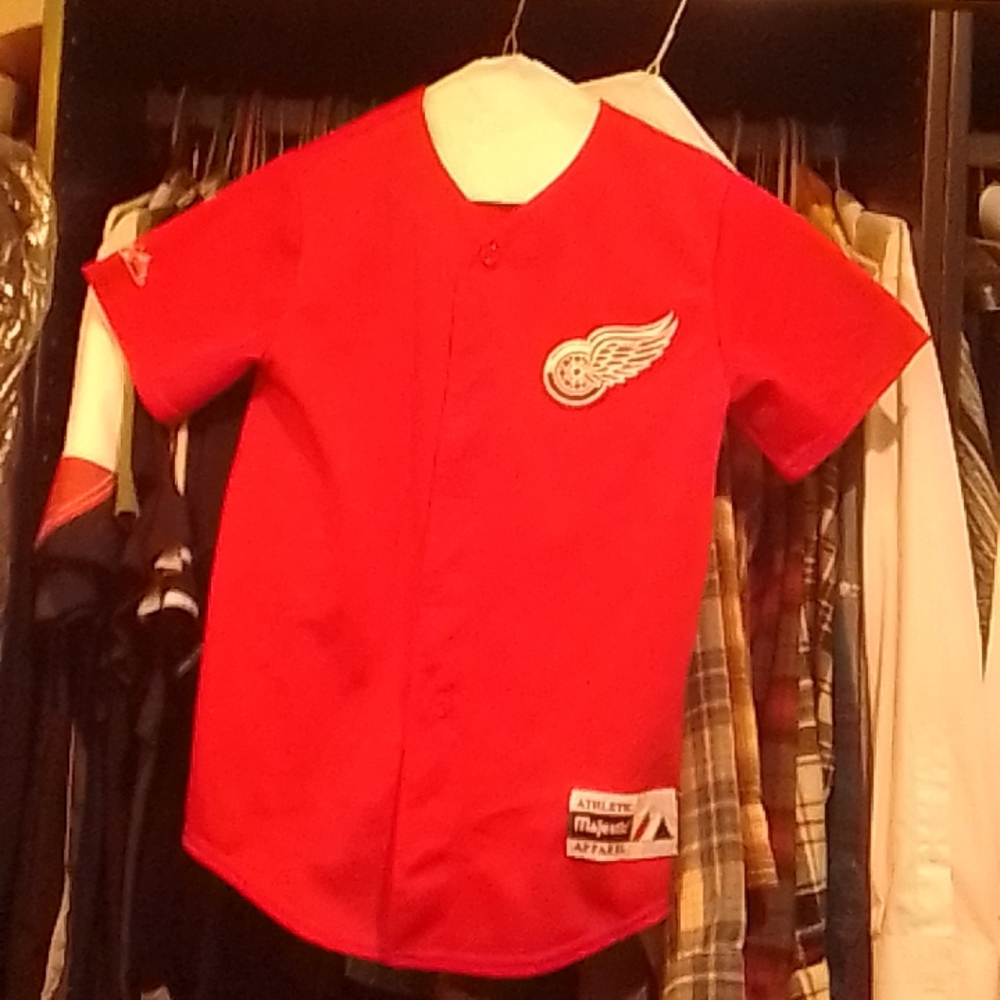 Authentic Majestic Red Wings Jersey